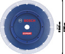 Dimanta cauruļu griešanas disks lieliem leņķa slīpmašīnām, ilgmūžīgs, 230 mm, 22.23 mm urbums, 2608901392, BOSCH