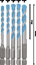 5-daļ.univers.urbju kompl HEX-9, 4/5/6/6/8mm, Triecienurbjmašīnām/triecienskrūvgriežiem, urbjmašīnām/skrūvgriežiem, tiecienskrūvgriežiem EXPERT HEX-9 MULTI CONSTRUCTION URBJU KOMPLEKTS, 2608900585, BOSCH