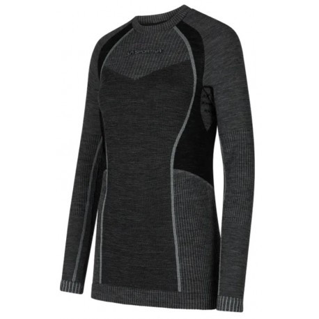 Termo krekls WOOL70 Tech Longsleeve W, izmērs: S, Carbon/Cloud, 8020647267873 LA SPORTIVA