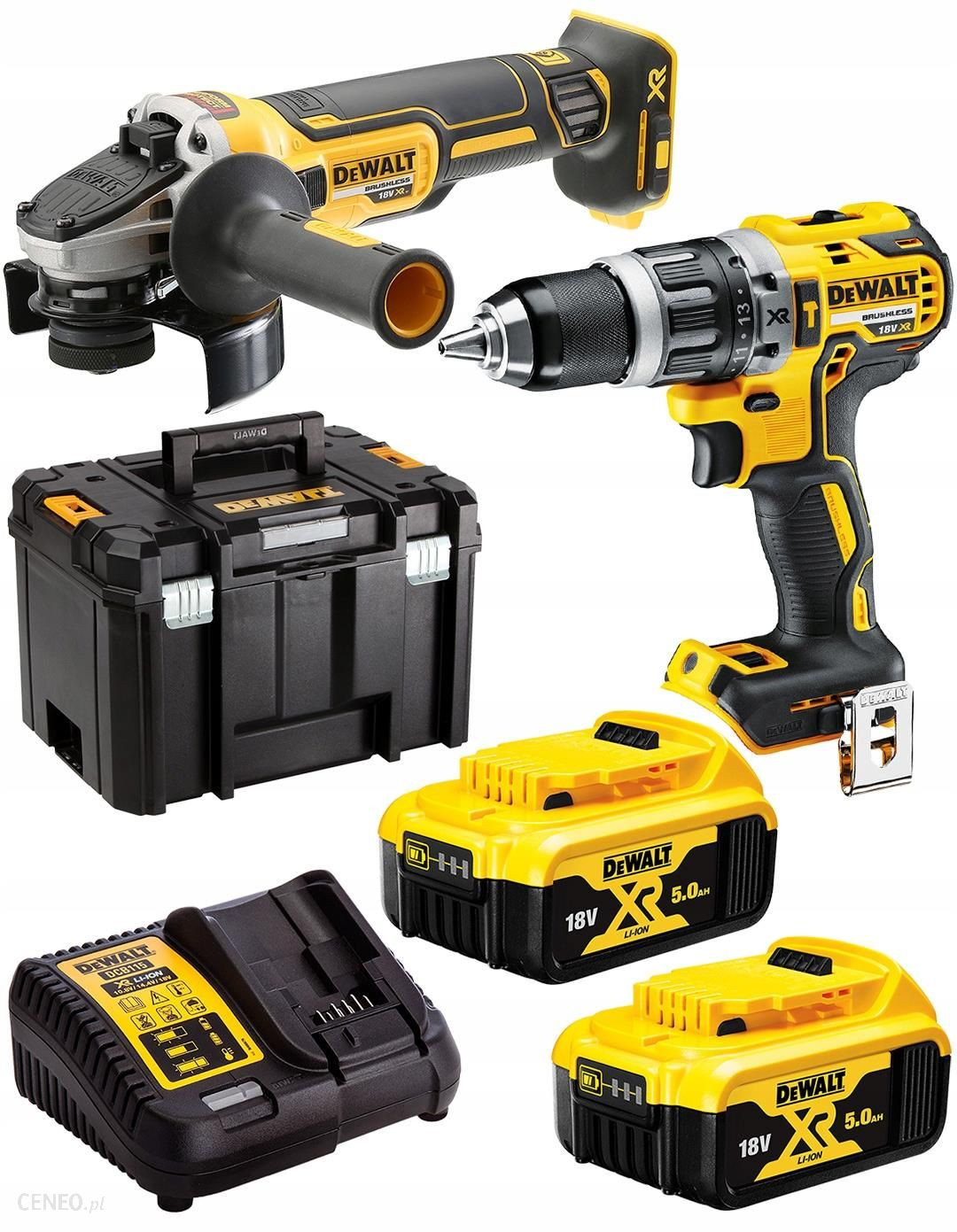 „DeWalt“ akumuliatorinių įrankių rinkinys 18V 2x5ah