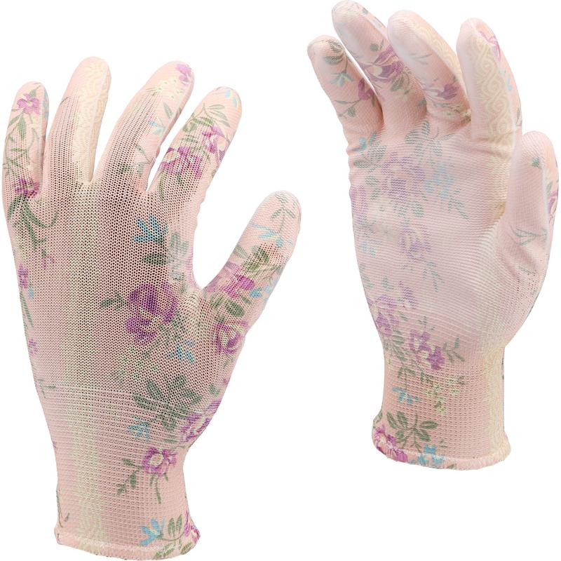 POLYESTER GARDEN GLOVES 10" WERS 74137 FLO