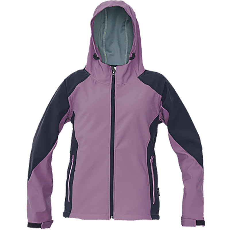 Softshell violeta/t.zila sieviešu darba jaka YOWIE, XS izm. ČERVA