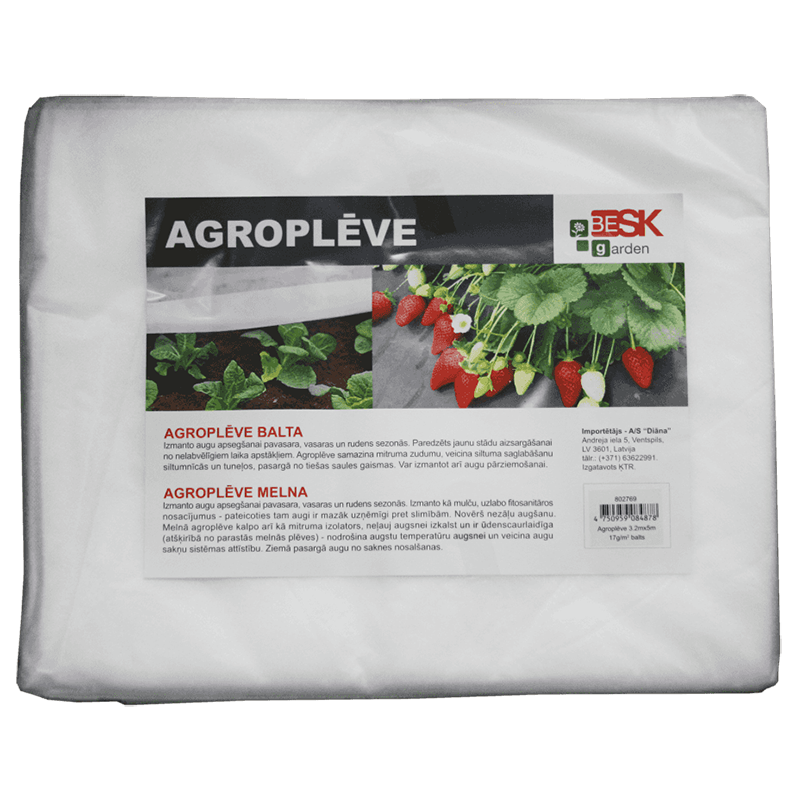 Agroplēve 3.2mx10m 17g/m2 balts 9084861 BESK