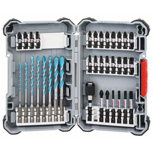 35-daļīgs urbju uzg kompl, "MULTICONSTRUCTION" AND "IMPACT CONTROL PICK AND CLICK" BIT SET (35 PCS.), 2607017570 BOSCH