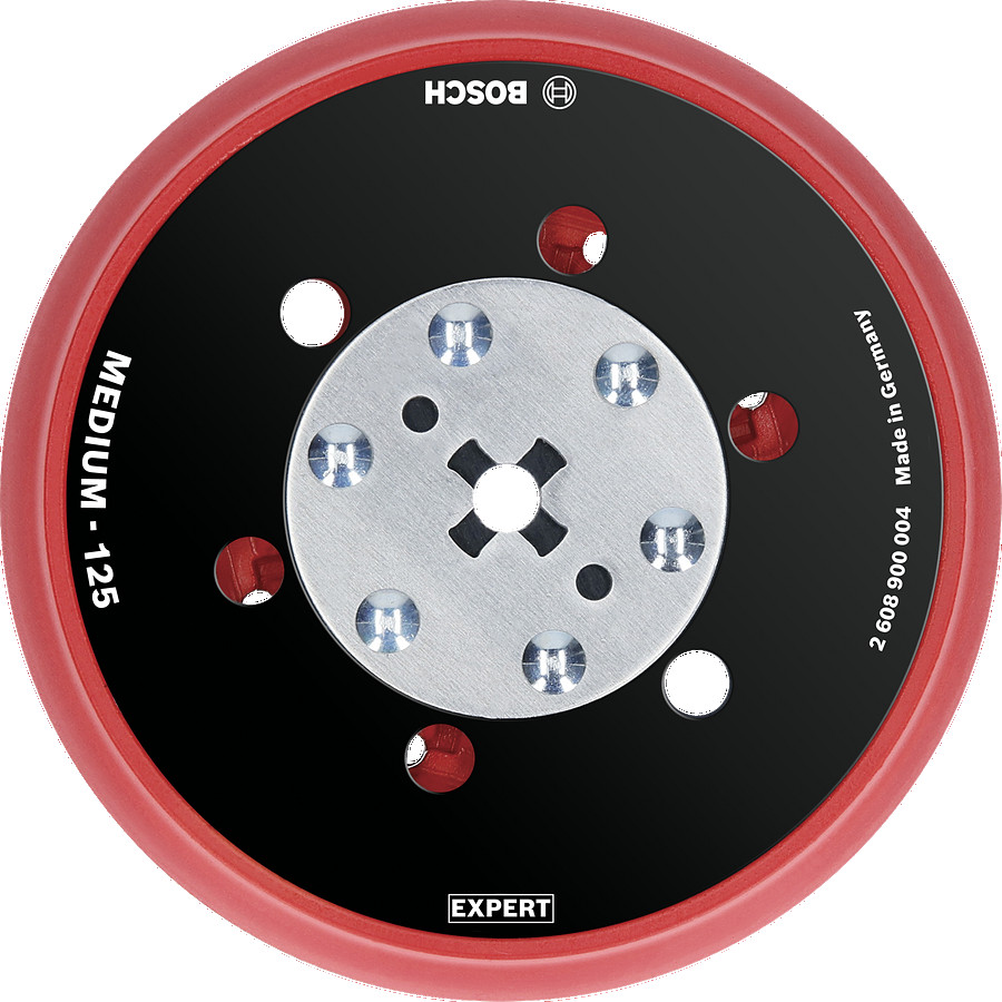 Slīpēšanas pamatne 125mm,Medium GET 55-125, Ekscentra slīpmašīnām EXPERT MULTIHOLE BALSTA DISKS, 2608900004, BOSCH