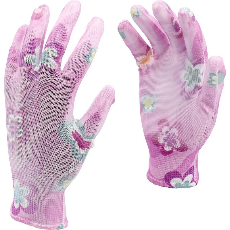 POLYESTER GARDEN GLOVES 10" WERS 74131 FLO