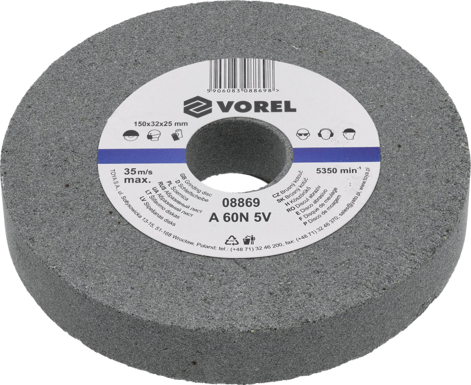 GRINDING DISC 150x32x25MM /FINE/ 08869 VOREL