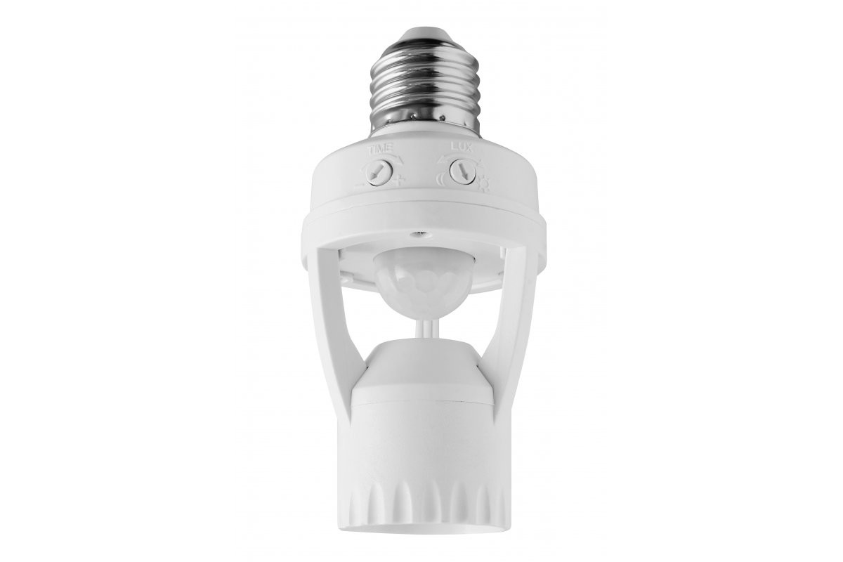 Kustības sensors CR-6, max. 60W, E27, AC220-240V, 50/60Hz, 360°, 6m ± 2-3,5m, IP20, CR-CR6000-00 GTV