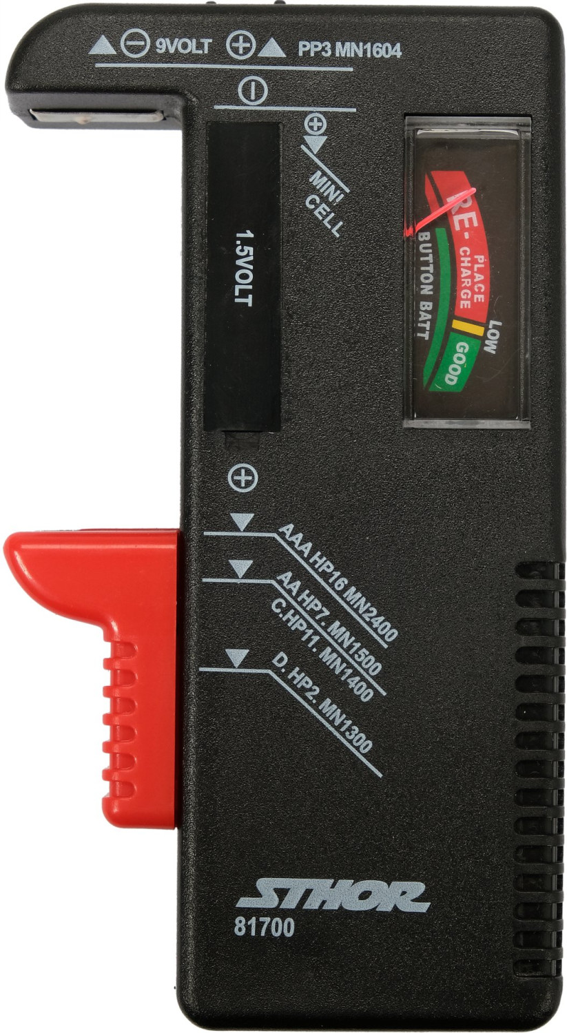 BATTERY TESTER 1.5V AND 9V 81700 STHOR