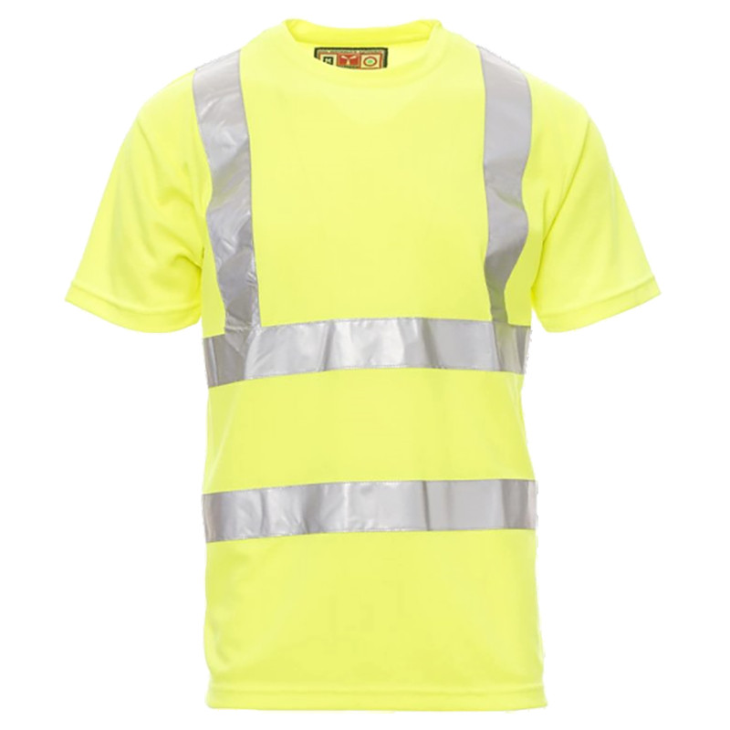 Geltoni darbiniai marškinėliai AVENUE FLUO, 4XL dydis PAYPER