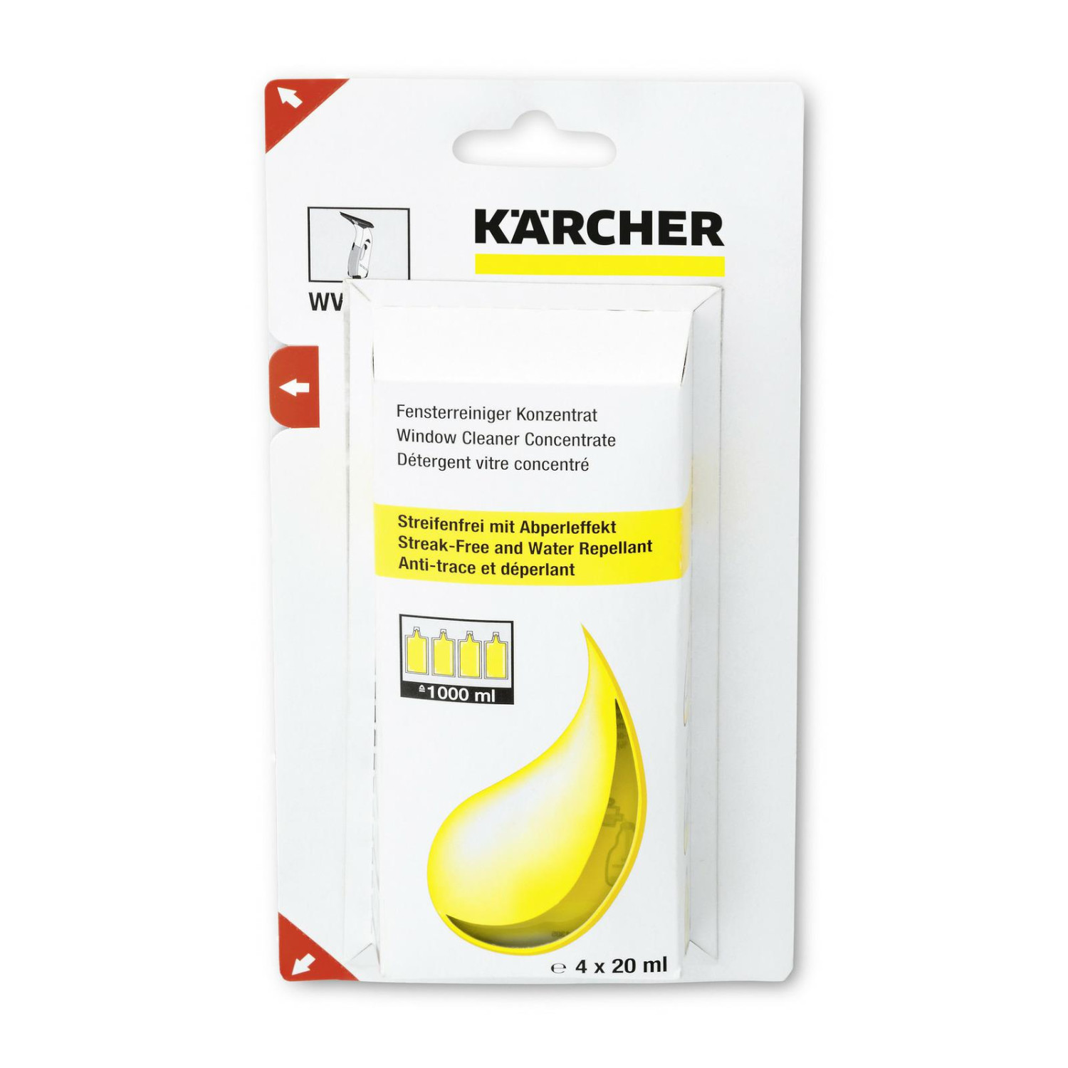 Stikla tīrīšanas koncentrāts RM 503 4x20ml 6.295-302.0 KARCHER