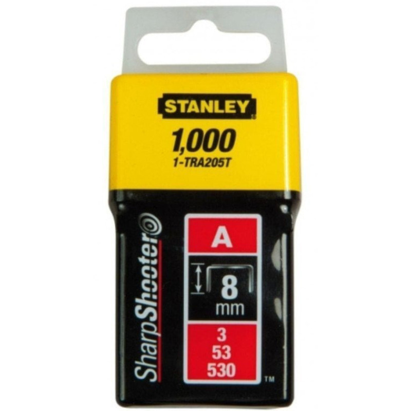 Klambrid A, 8mm, 1000 tk.; 1-TRA205T STANLEY