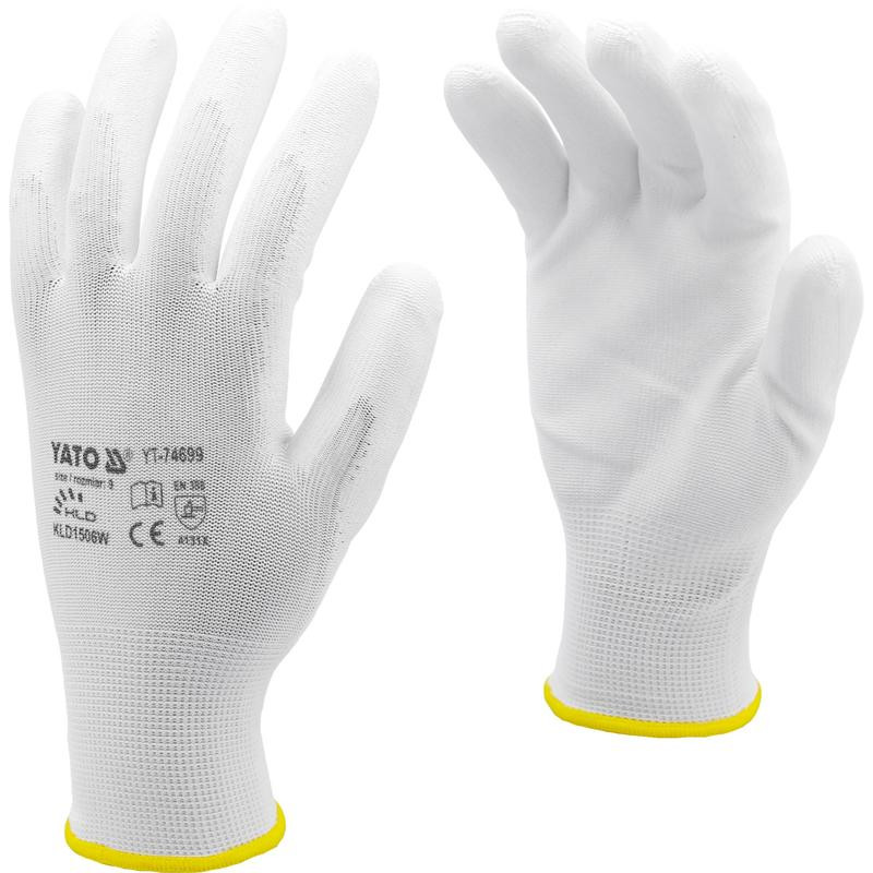 Töökindad Nailon/Pu White S. 9 YT-74699 YATO