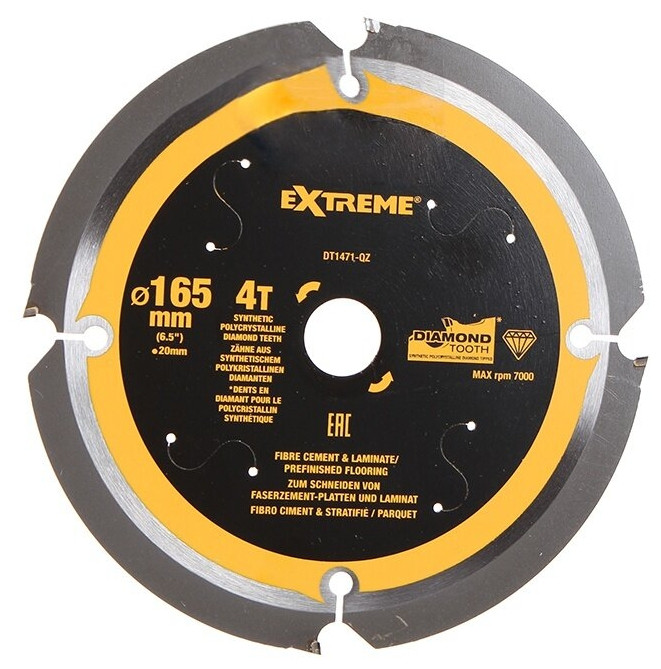 Zāģripa EXTREME MULTI MATERIAL 165x20mm 4T DT1471-QZ DEWALT