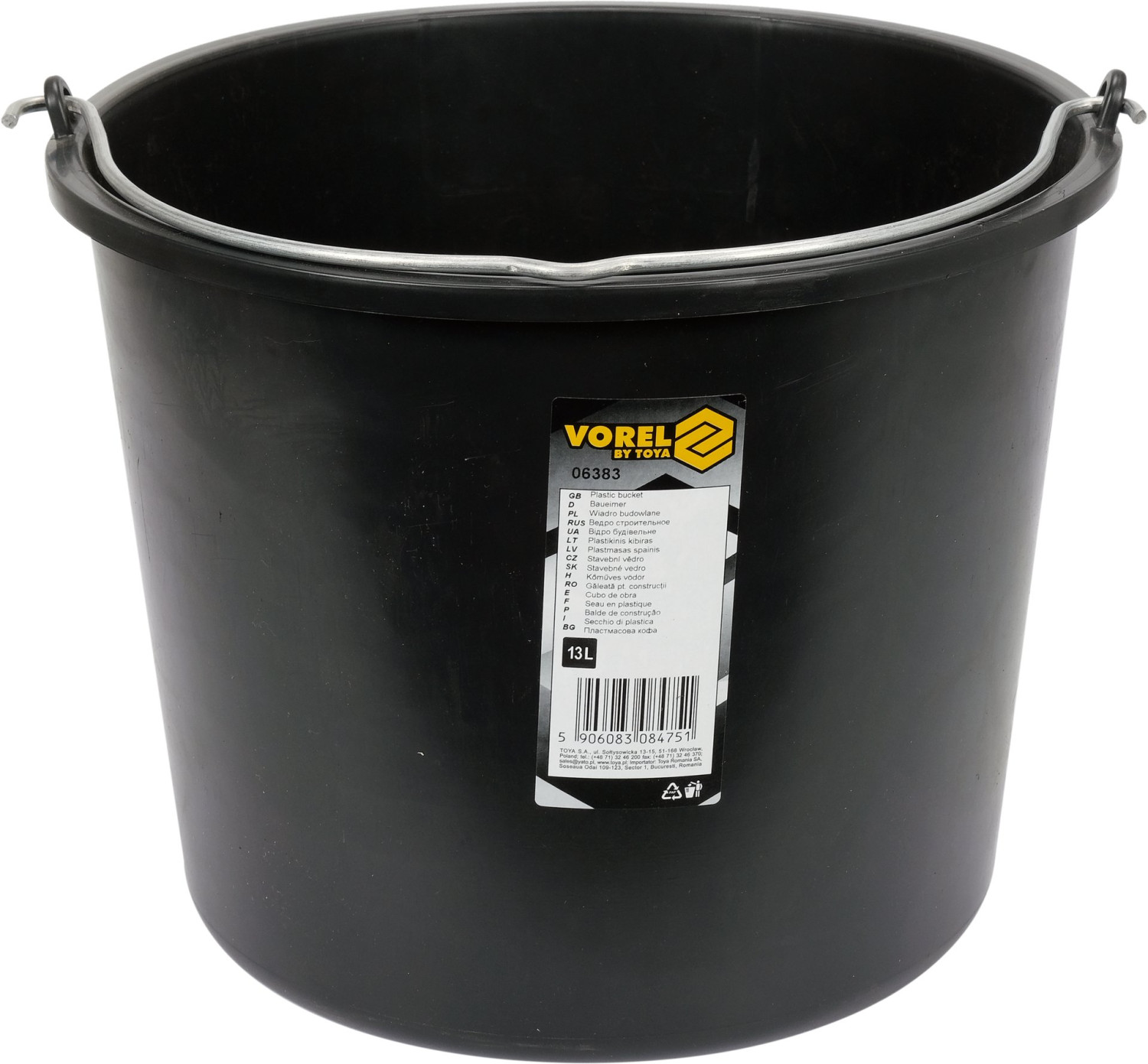 PLASTIC BUCKET 13L 06383 VOREL