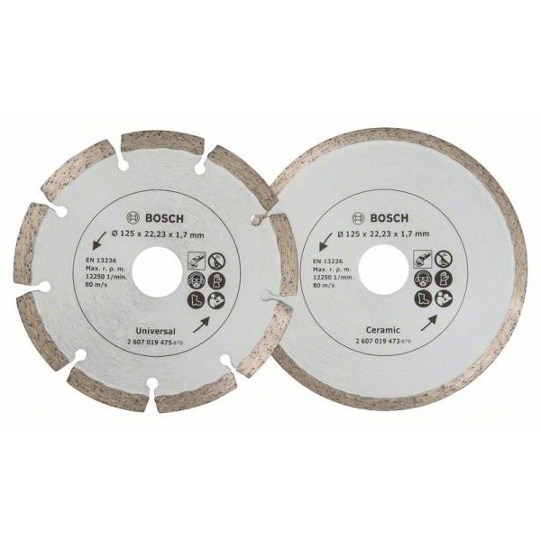 Dim. grieš. disks Flīzēm, Ø115mm,2gb, DIAMOND BLADE FOR TILES AND BUILDING MATERIALS (2 PCS.), 2607019478 BOSCH