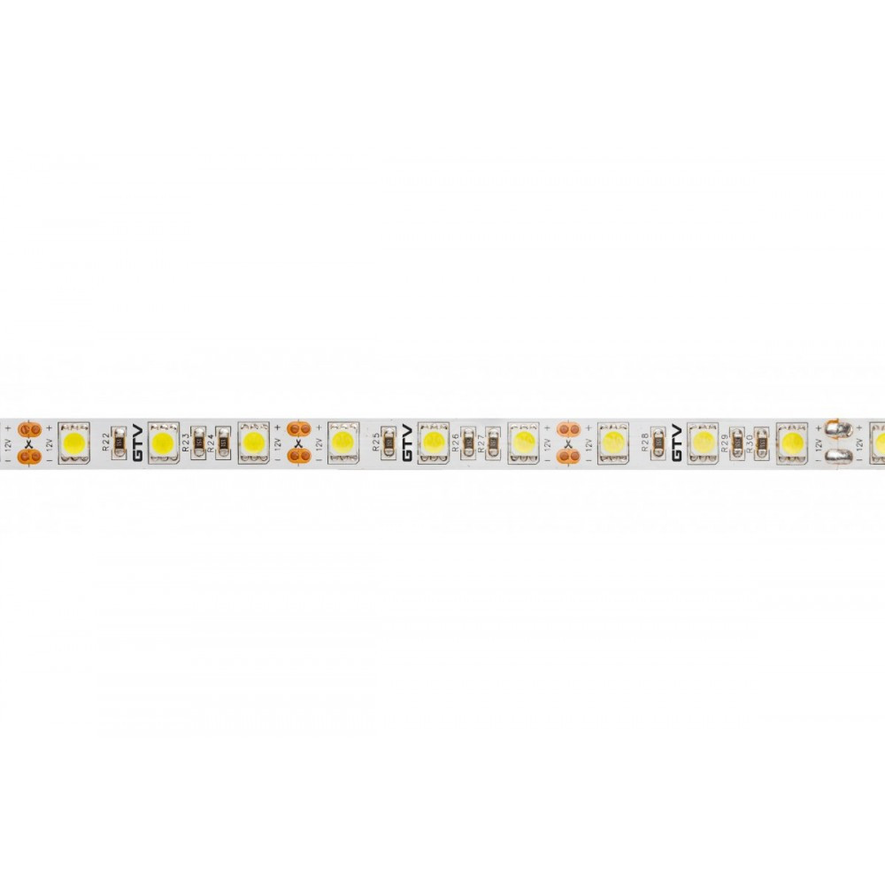 LED lente FLASH 5050, 300 LED, 3200K, 72W, 900 lm/1m, IP20, 10mm, 5m spole, DC12V LD-5050-300-20-CB GTV