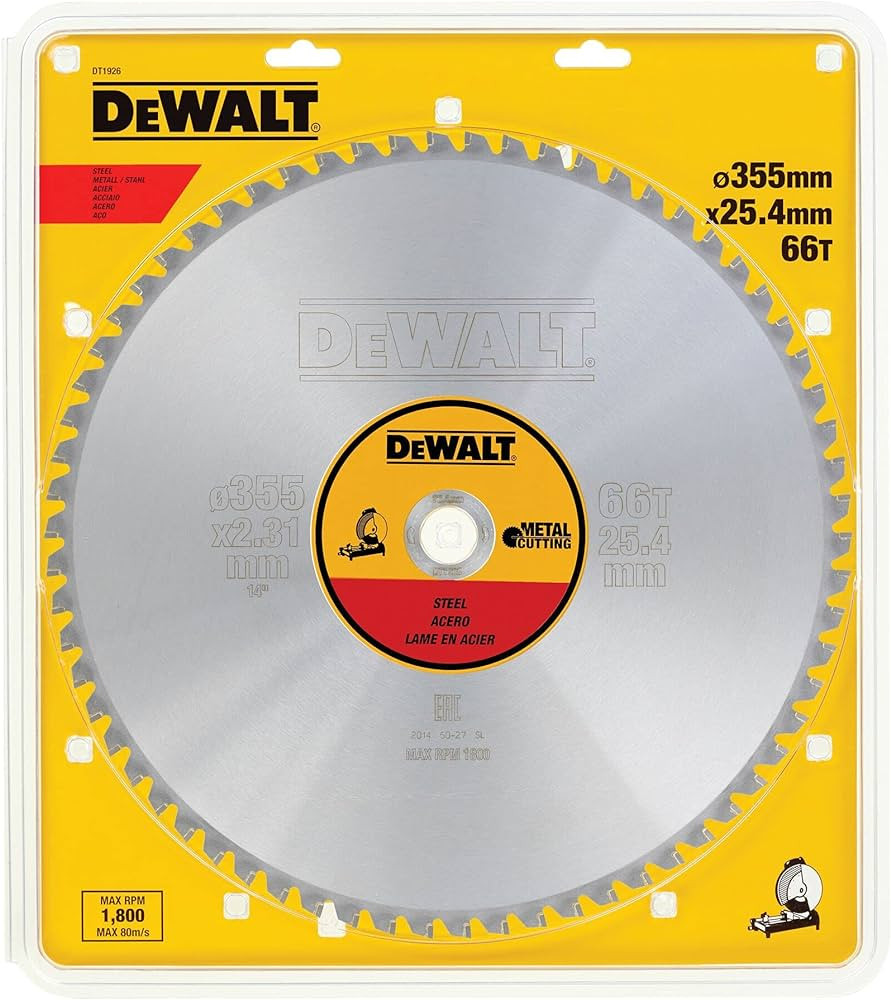 Pjūklo diskas 355x25,4mmx66z, DT1926-QZ DEWALT