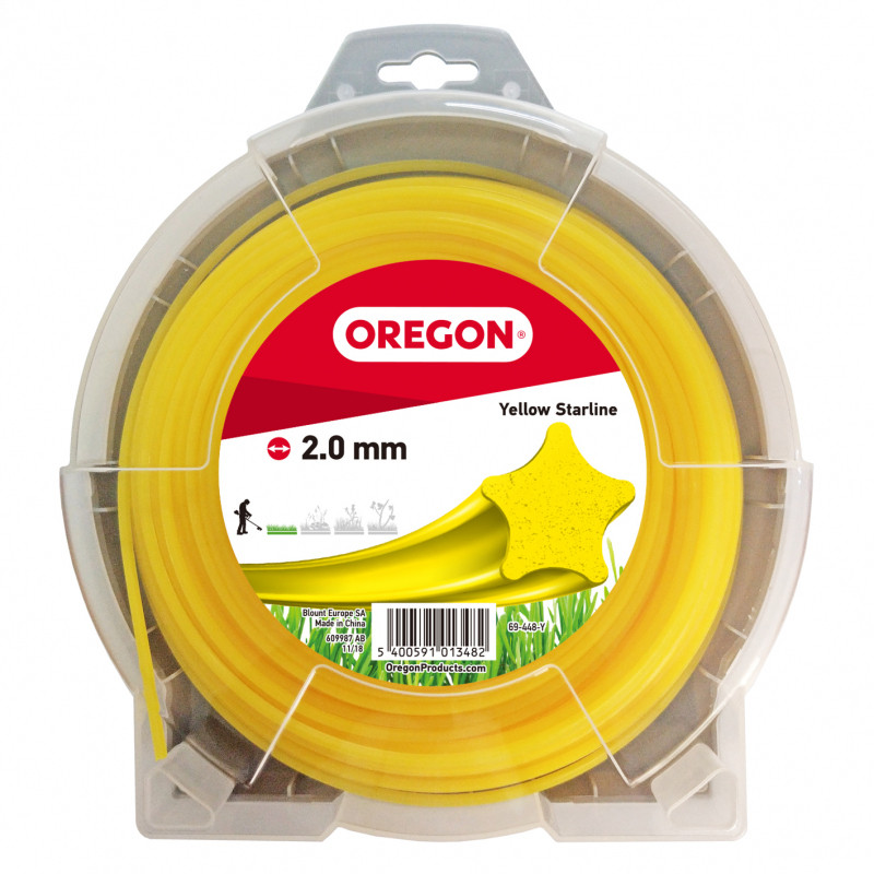 Trimmeraukla Yellow Starline 2.0mm x 155m 69-448-Y OREGON