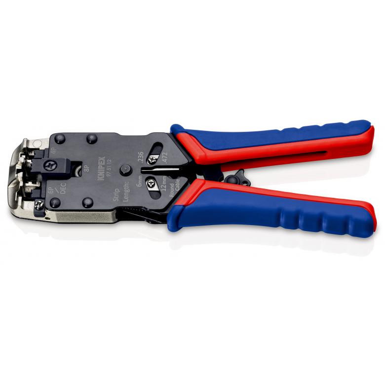 Tīkla uzgaļu presējamās stangas WESTERN RJ11/12 RJ45 975110 KNIPEX