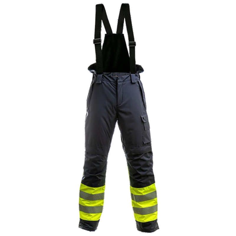 Dzeltens/t.zils ziemas darba puskombinezons NEW MONTREAL Hi-Vis, XL izm BALTIC CANVAS