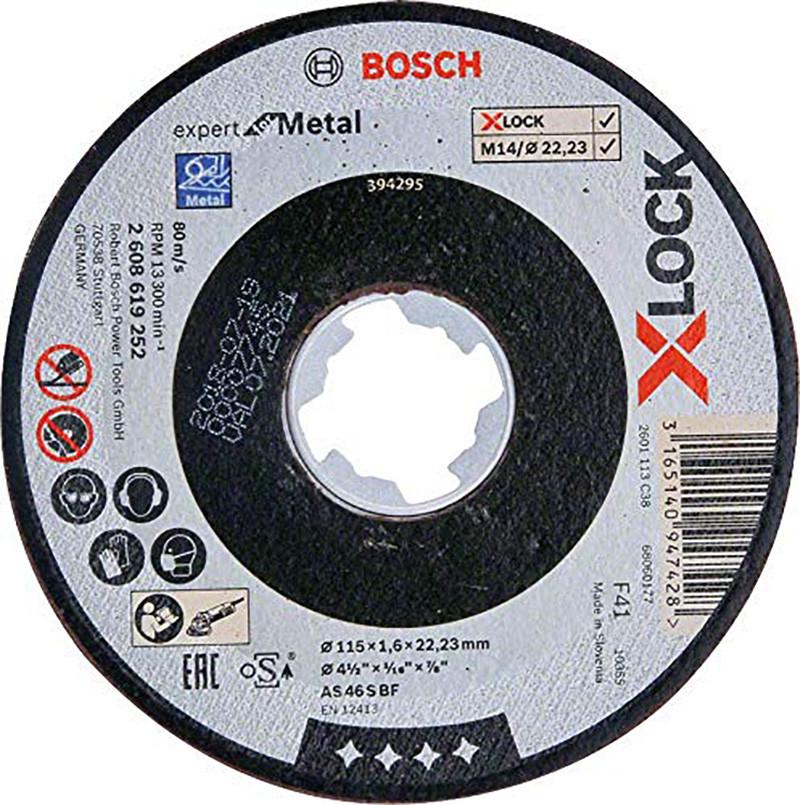 X-LOCK abrazyvinis diskas „Expert for Metal“ 2608619252 BOSCH