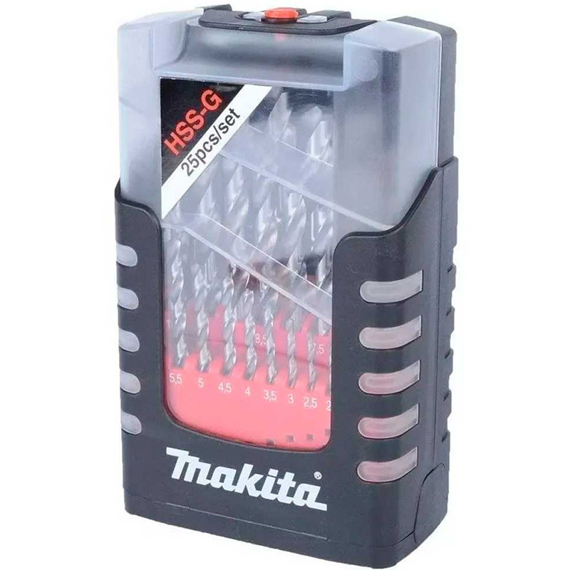 Puuride komplekt metallile 25 tk (1-13mm) HSS-G D-50457 Makita