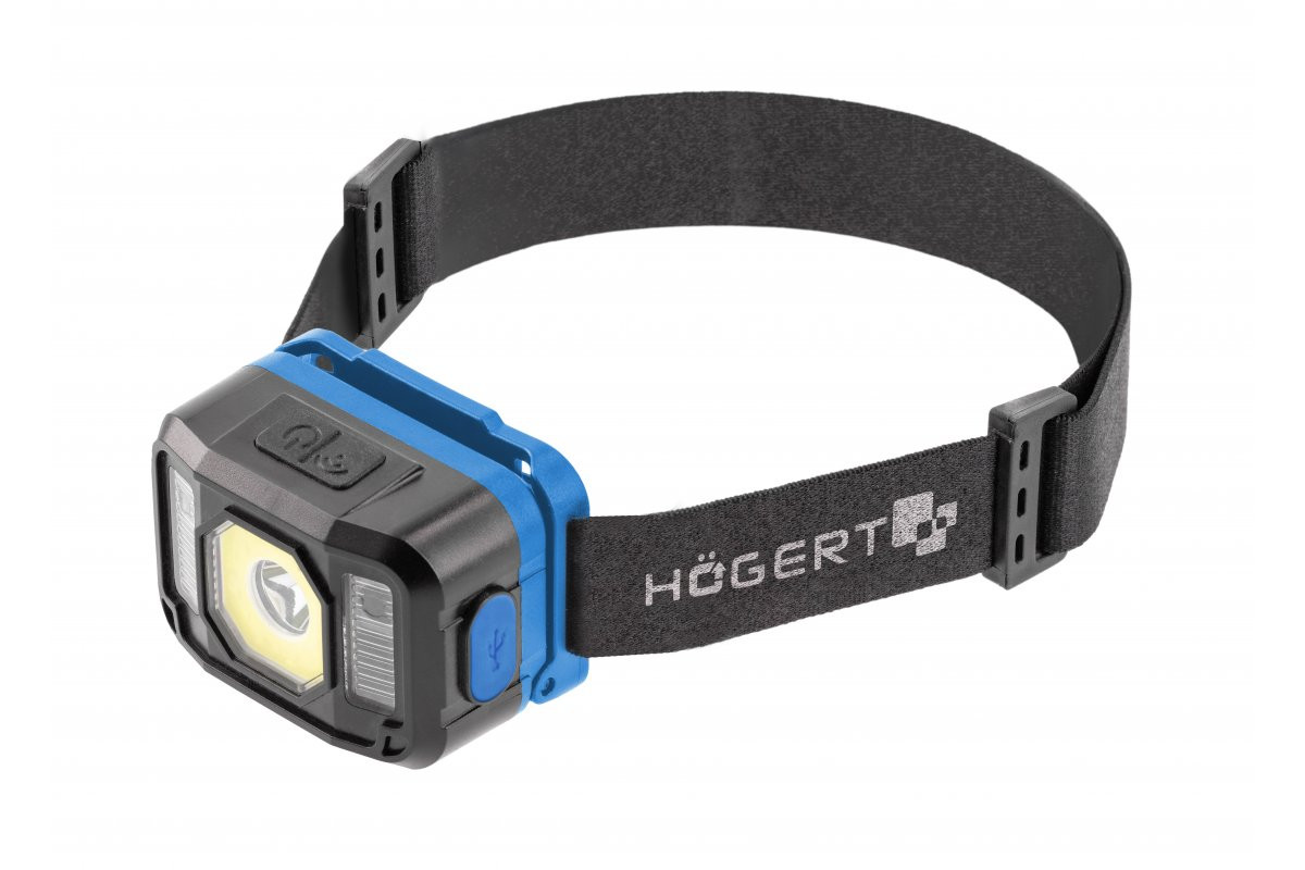 Galvos žibintas USB LED, 7 funkcijos; HT1E422 HOGERT