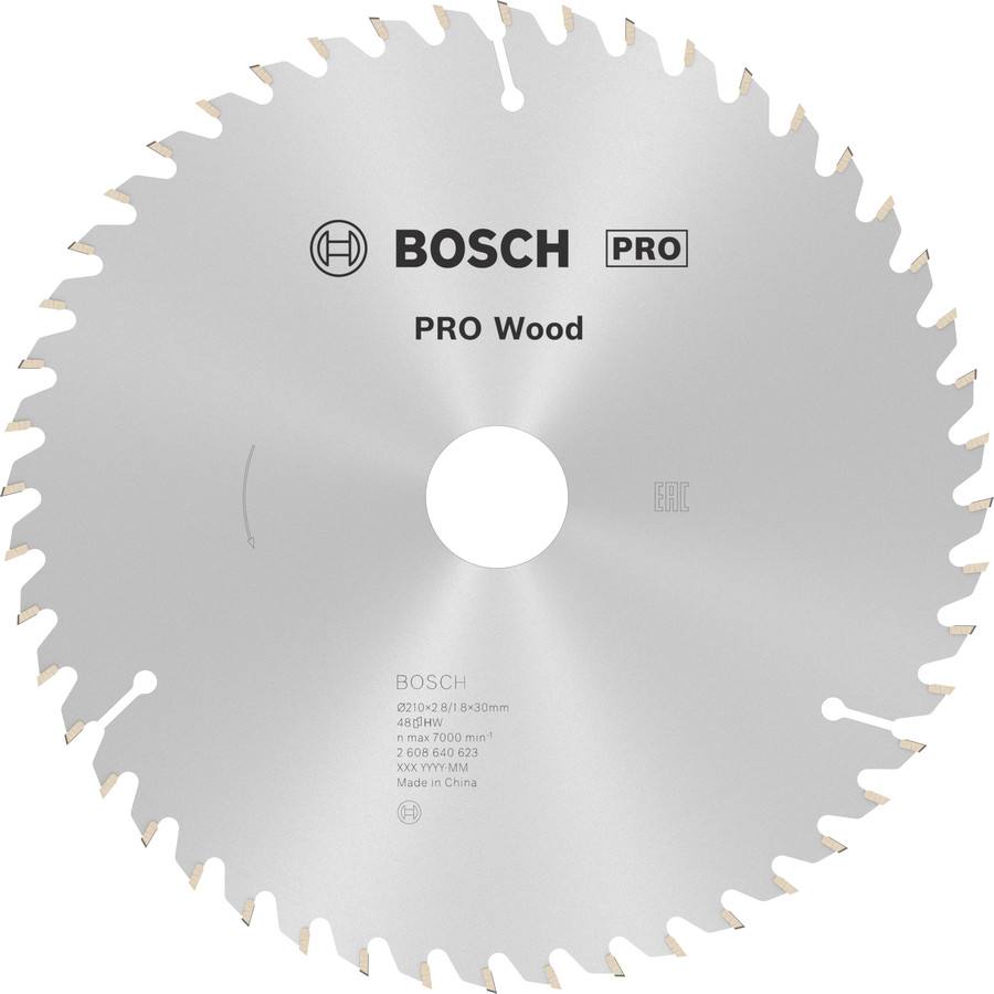 Ripzāģa disks 210x30mm Optiline Wood, Rokas ripzāģiem PRO WOOD RIPZĀĢA ASMENS, 2608640623, BOSCH