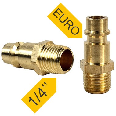 EURO connection with external thread 1/4 '' (2 pcs.) Powerplus