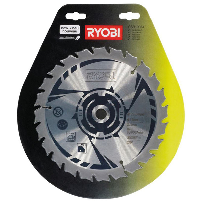 Диск пильный Ø190x20 мм 24T CSB190A1 5132002580 RYOBI