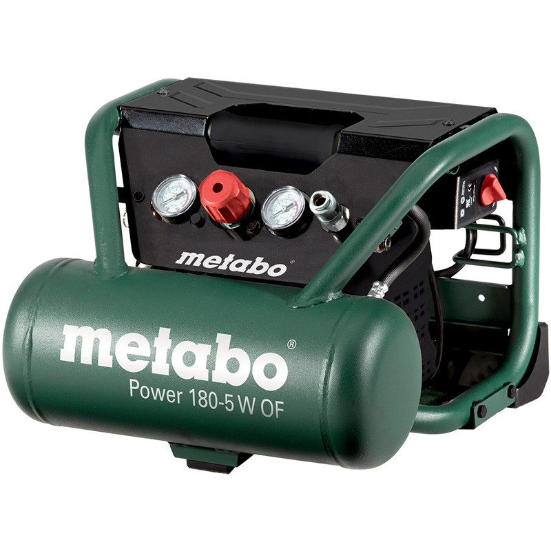 Bezeļļas kompresors Power 180-5 W OF, 75 l/min, 8bar, 1100W, 5l 601531000 METABO