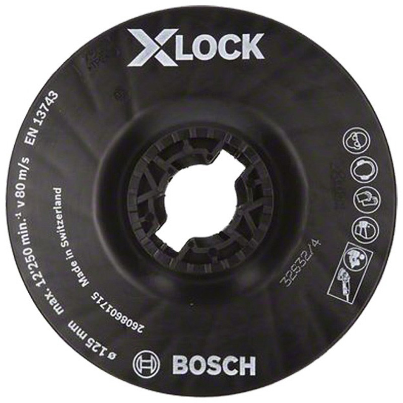 X-LOCK atraminis diskas 125mm, tvirtas 2608601716 BOSCH