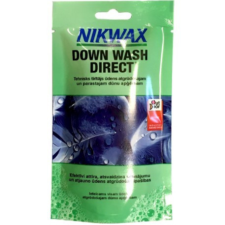 Mazgāšanas līdzeklis Down Wash Direct 100ml pouch, izmērs: 100ml, 5020716175200 NIKWAX