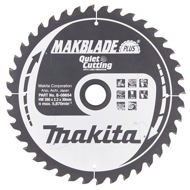 Saeketas Ø260x30x2,3mm 40T Makblade Plus Makita