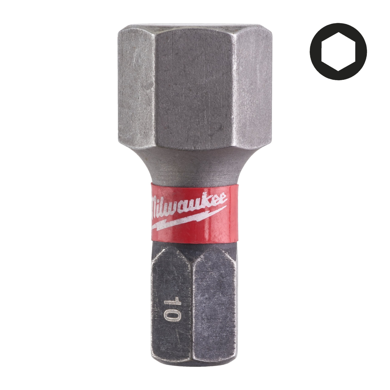 SHOCKWAVE™ IMPACT DUTY SKRŪVGRIEŽA UZGAĻI, SEŠSTŪRA, SHOCKWAVE HEX 10 MM X 25 MM - 2 PCS, 4932430899 MILWAUKEE