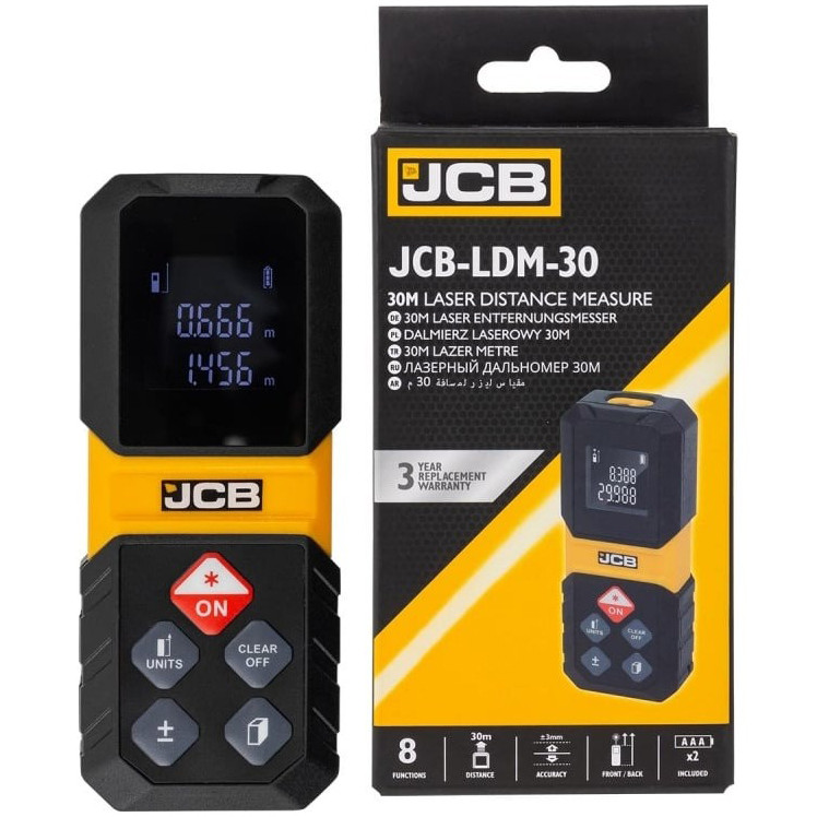 Лазерный дальномер 30м, JCB-LDM-30 JCB