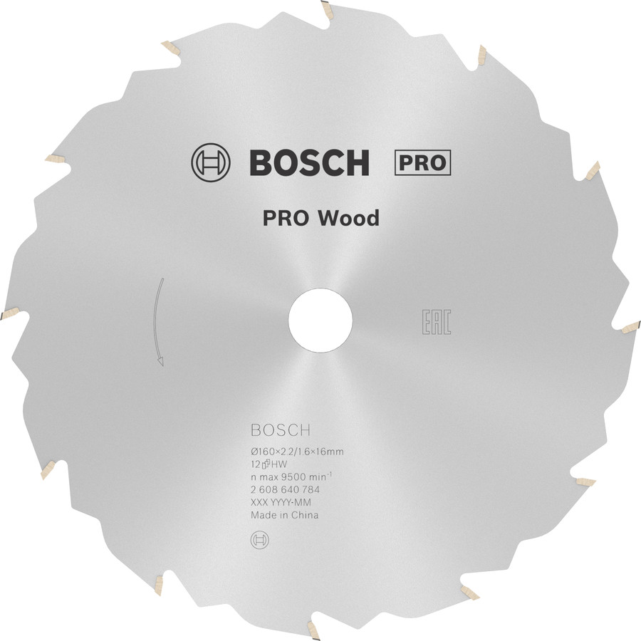 Ripzāģa disks 160x16mm Speedline Wood, Rokas ripzāģiem PRO WOOD RIPZĀĢA ASMENS, 2608640784, BOSCH