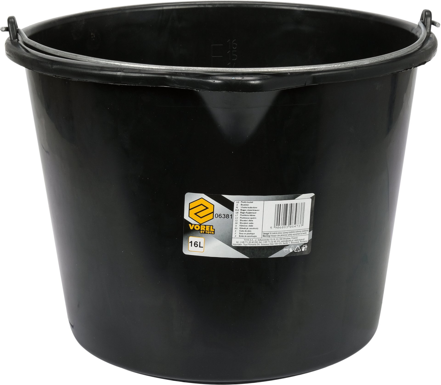 PLASTIC BUCKET WITH SPOUT 16L 06381 VOREL