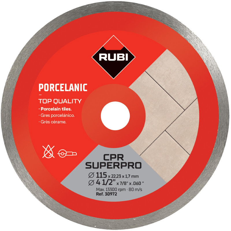 Deimantinis pjovimo diskas CPR 115 (4 1/2") SUPERPRO; 30972 RUBI