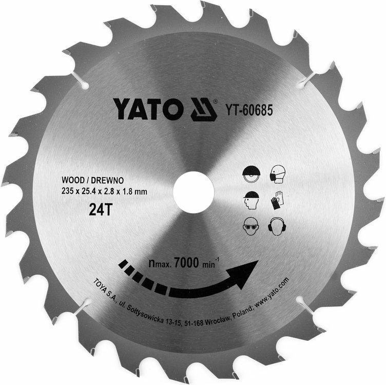 Tct Blade For Wood 235X24Tx25, 4Mm YT-60685 YATO