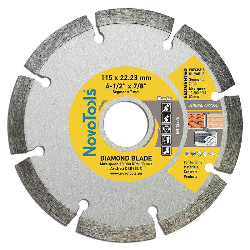 Diamond cutting disc SEGMENT 115x22.2mm NOVOABRASIVE