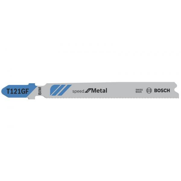 5 figūrzāģa asmeņi T 121 GF Speed for Metal, JIGSAW BLADE T 121 GF "SPEED FOR METAL", 2608636696 BOSCH