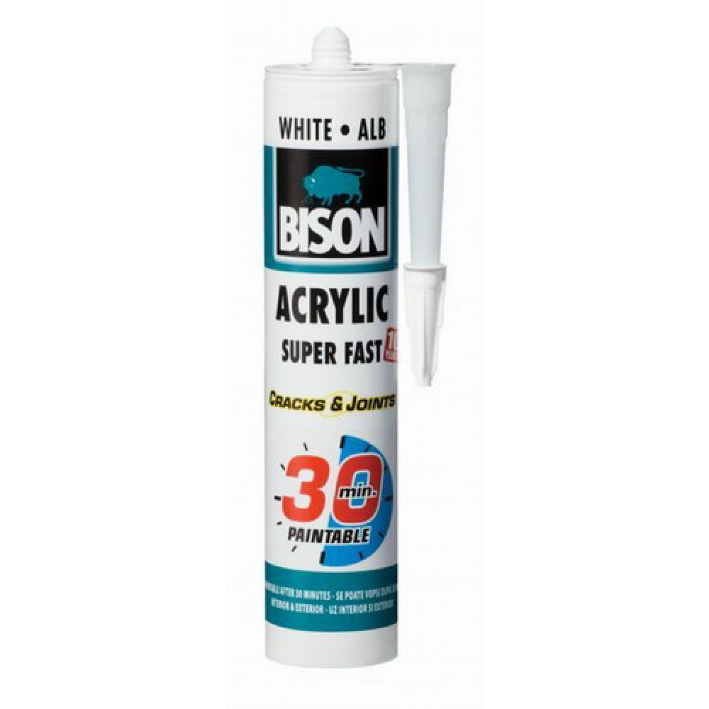 Hermētiķis Akrila 30min balts 300ml 6306980 BISON