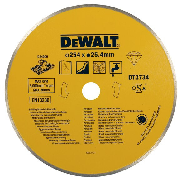 DEWALT deimantinis diskas 254x25,4mm (akmeniui, betonui, granitui, porcelianui)