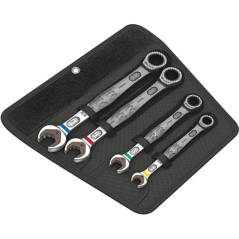 Kombinēto uzgriežņu atslēgu komplekts Joker foot ring ratchet spanner set 4 gab. 05073290001 WERA