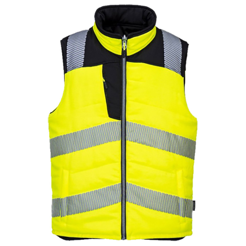 Двусторонний зимний рабочий жилет Hi-Vis желтого цвета, размер 2XL BALTIC CANVAS