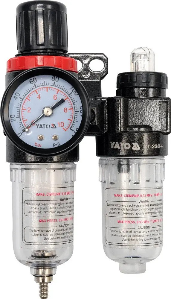 Air Regulator W/Lubricatior, Gauge&Filter YT-2384 YATO