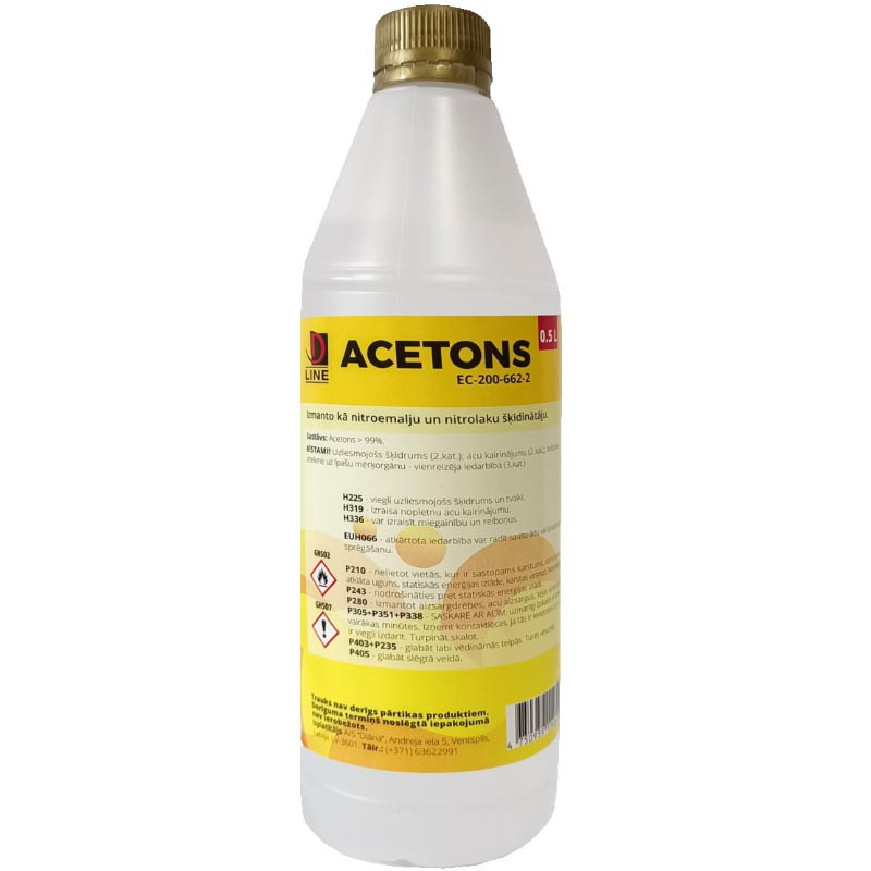 Acetonas 0,5L, 9114629 D LINIJA