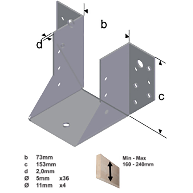 Talaking U-tüüp 73X153mm 451109 ESSVE